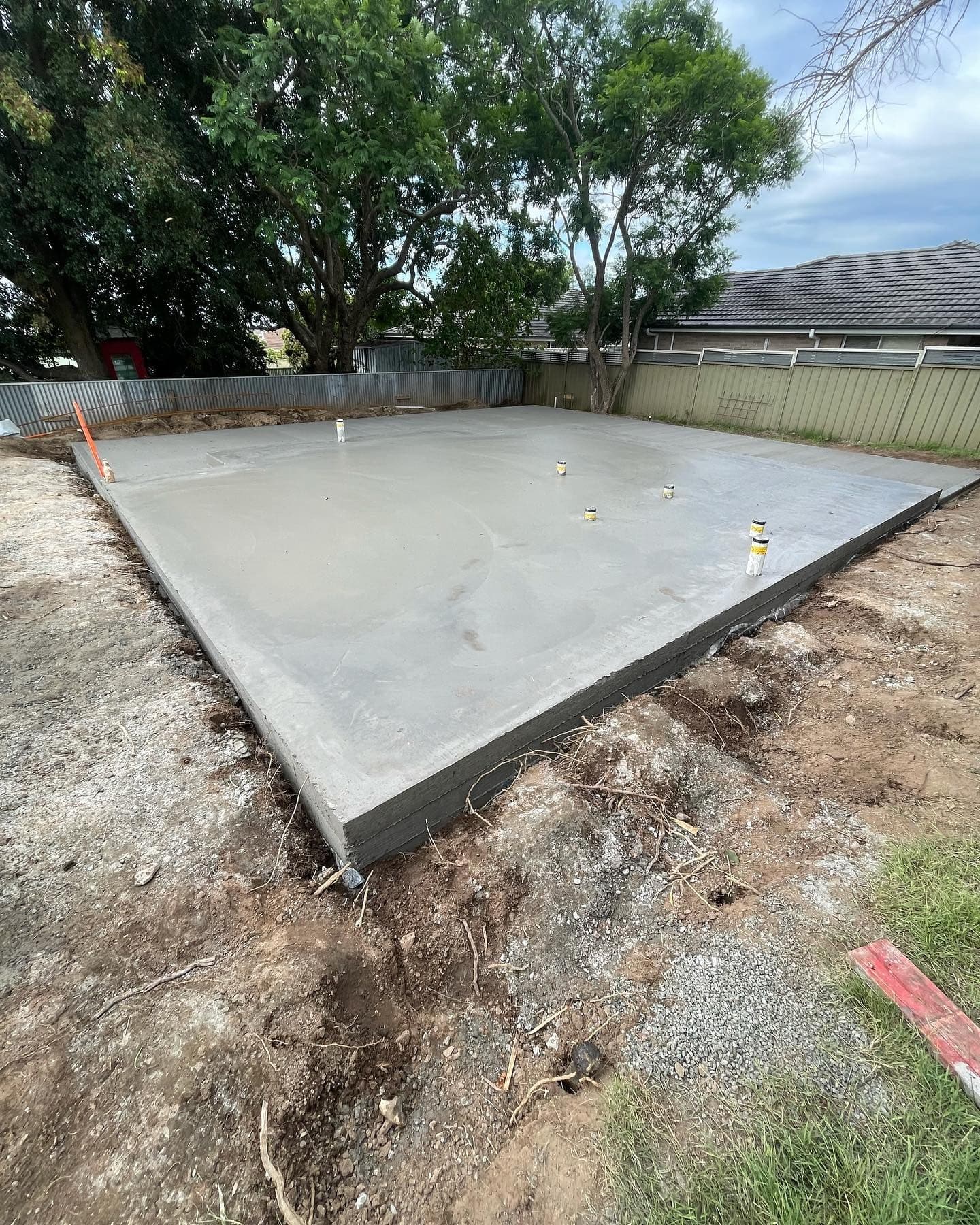 Granny-flat slab at Cessnock