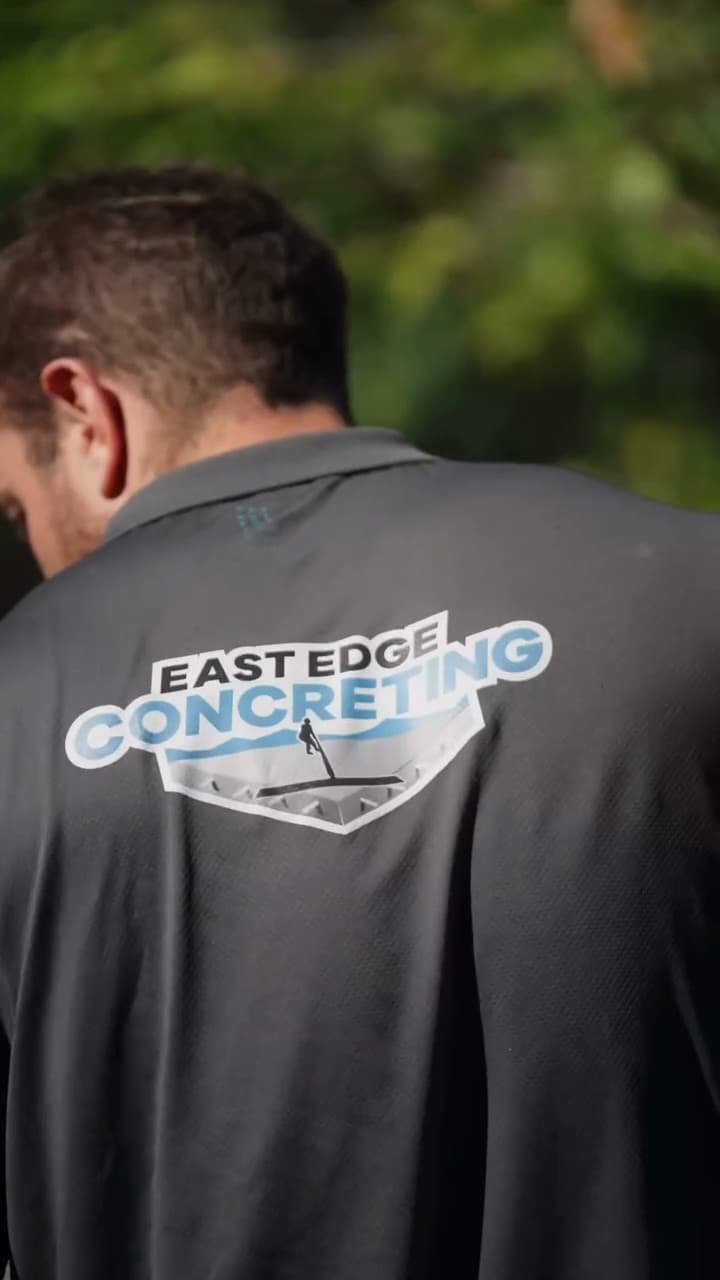 The East Edge Concreting crew shirt on site at Wangi Wangi