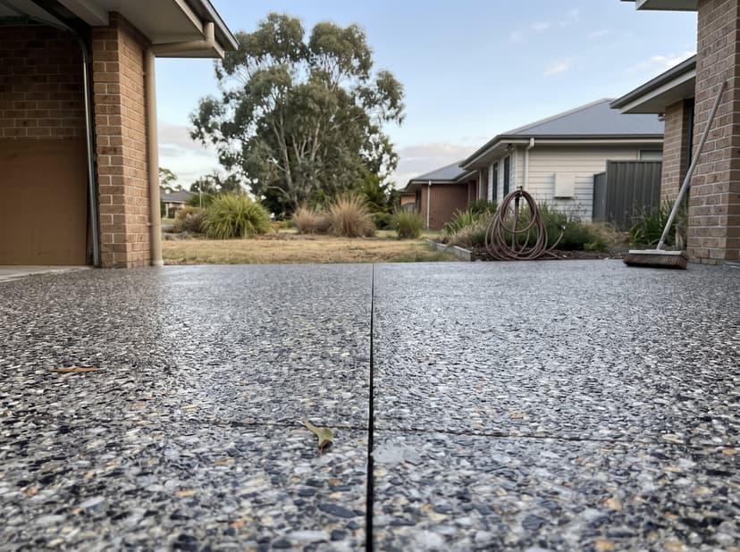 Close-up of an ocean-floor exposed aggregate finish