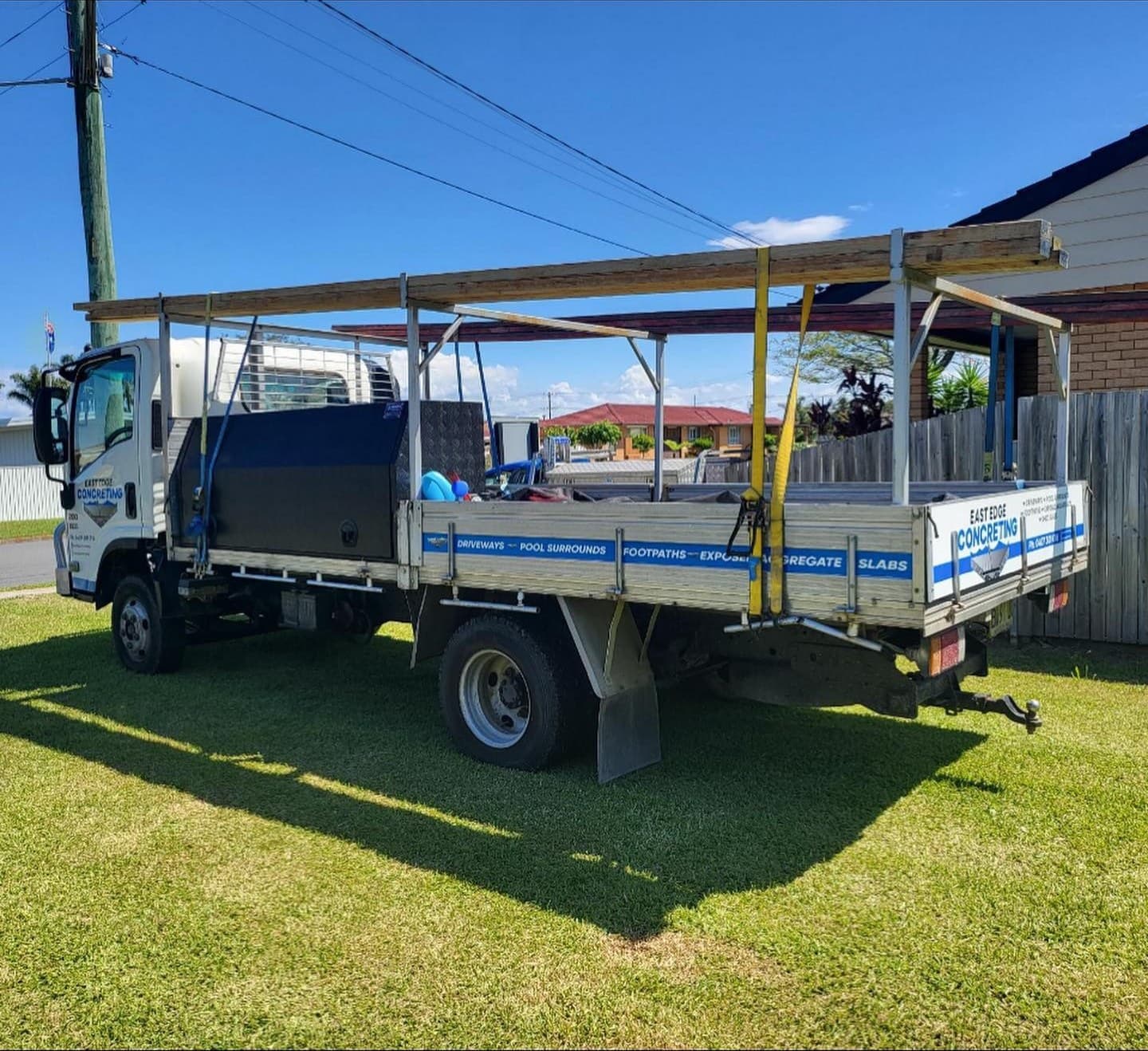 East Edge Concreting truck, tray side